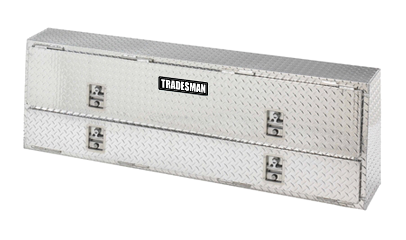 TRADESMAN Aluminum Professional Rail Top Mount L-Wing Box (72in.) - Brite