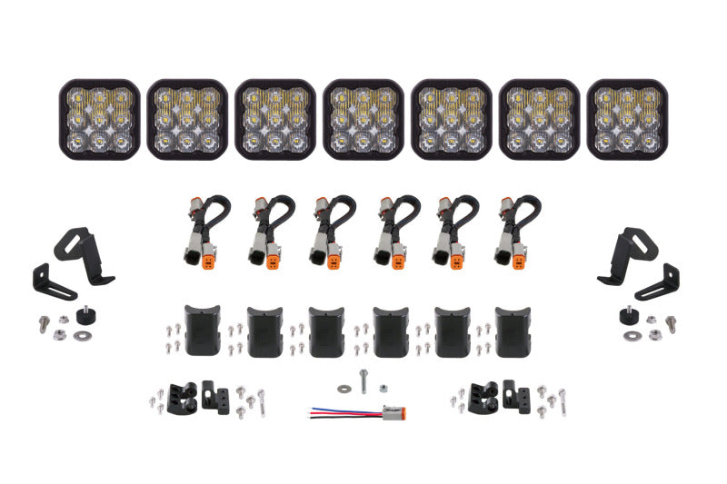 DIODE DYNAMICS SS5 Sport Universal CrossLink 7-Pod Lightbar - White Driving