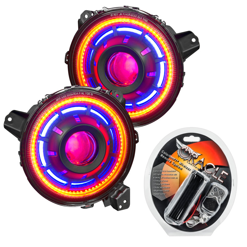 ORACLE Oculus Bi-LED Projector Headlights for Jeep JL/Gladiator JT - ColorSHIFT SEE WARRANTY