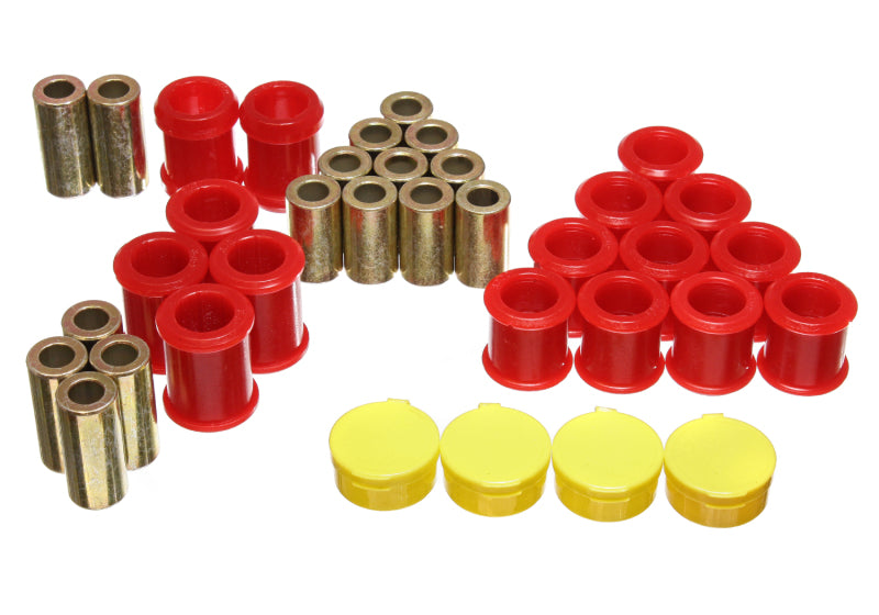 ENERGY SUSPENSION 95-98 Nissan 240SX (S14) Red Rear Control Arm Bushing Set (Must reuse existing out