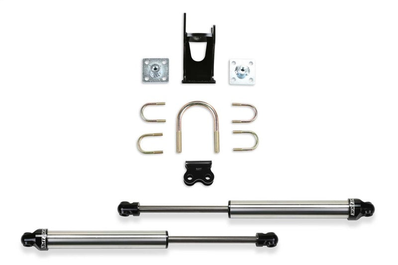 FABTECH 05-21 Ford F250/350 4WD Dual Steering Stabilizer System (Opposing Style) w/DL 2.25 Shocks