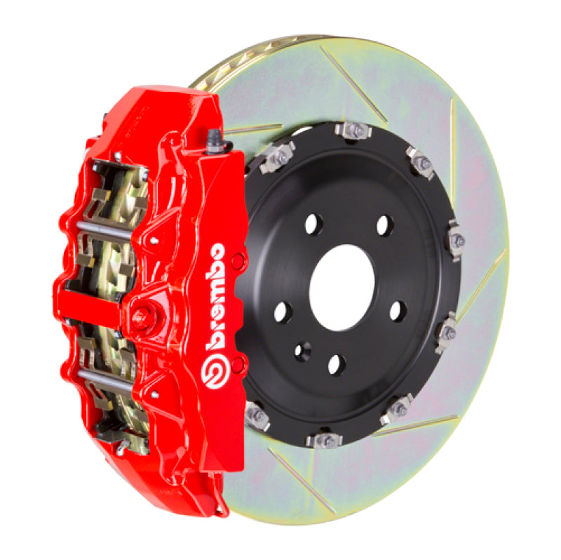 BREMBO 02-05 7-Series (Thru 3/5 Prod) Fr GT BBK 8Pis Cast 380x34 2pc Rotor Slotted Type1-Red