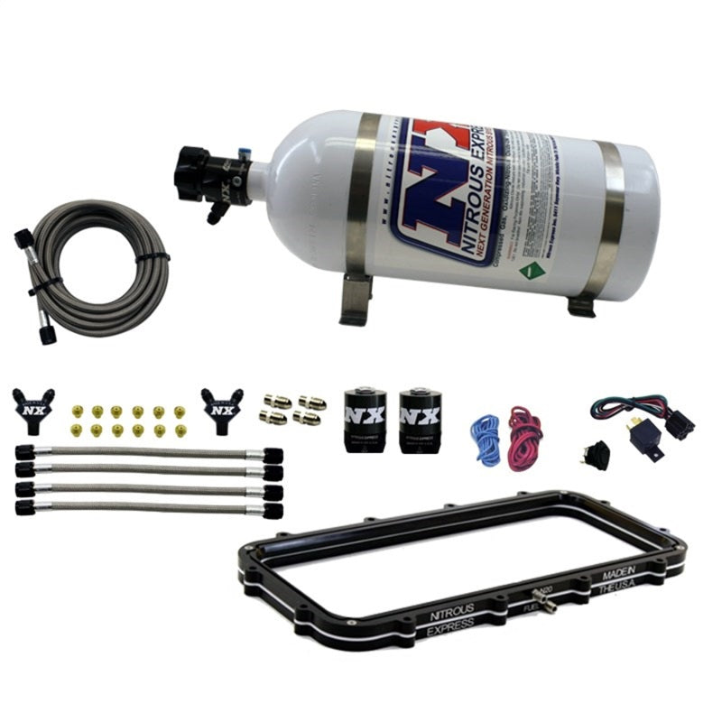 Nitrous Express Holley High Ram Plenum Nitrous Plate Kit w/5lb Bottle