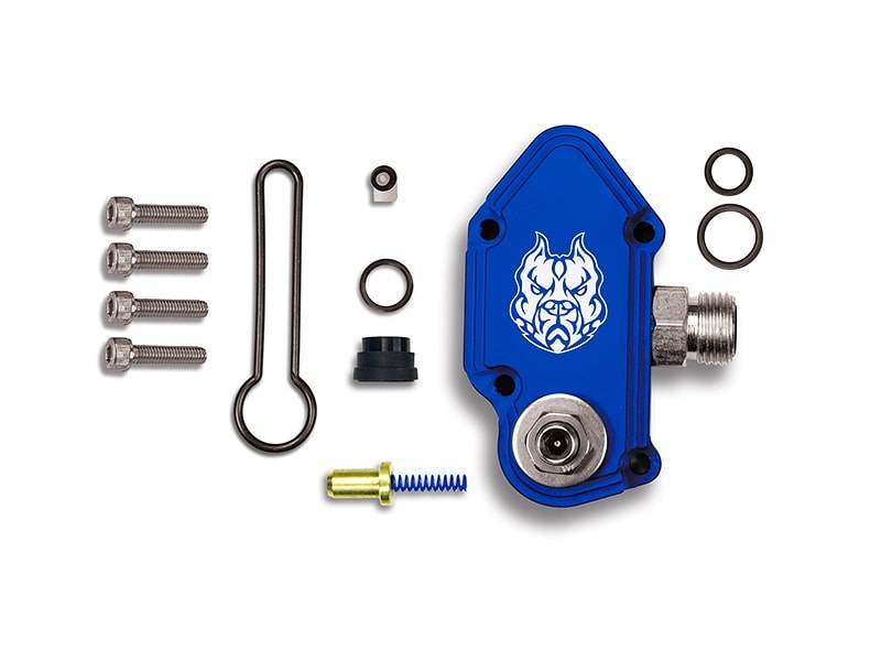 SINISTER DIESEL 03-07 Ford Powerstroke 6.0L Blue Spring Kit with Adjustable Billet Spring Housing