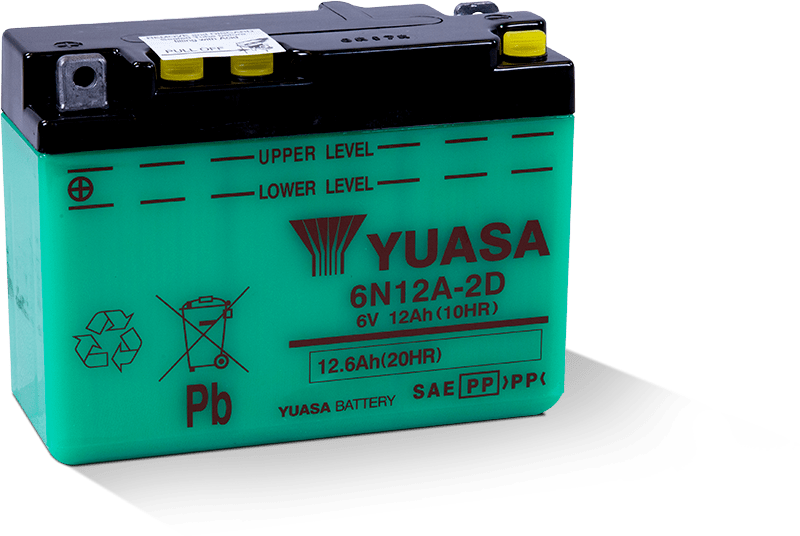 YUASA 6N12A-2D Conventional 6 Volt Battery