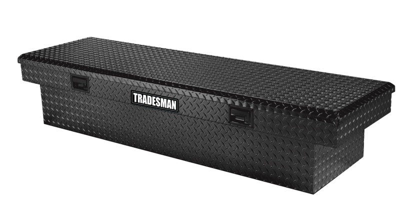 TRADESMAN Aluminum Economy Cross Bed Truck Tool Box (70in./Front Opening) - Black