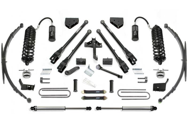 FABTECH 11-16 Ford F250/350 4WD 8in 4Link Sys w/4.0 R/R & 2.25 & Rr Lf Sprngs