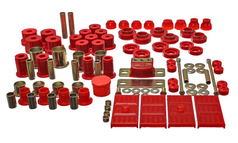 ENERGY SUSPENSION 67-69 Chevrolet Camaro (w/mono leaf springs) Red Hyper-flex Master Bushing Set