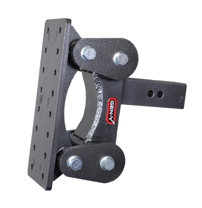 Gen-Y The Boss Torsion-Flex Pintle Plate 2.5in Shank 6.5in Drop 2400lb TW 21K Hitch