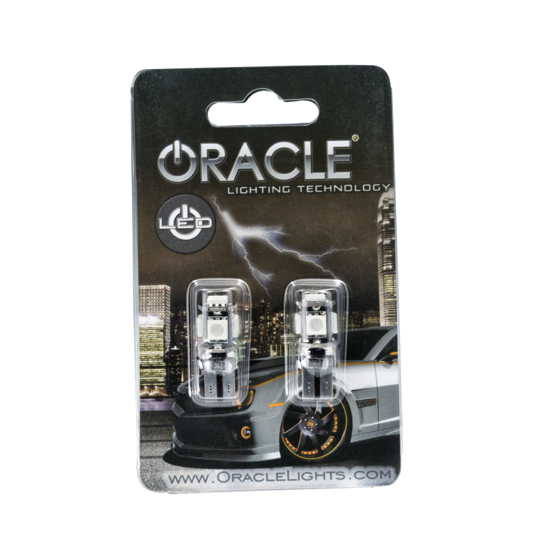 ORACLE T10 5 LED 3 Chip SMD Bulbs (Pair) - Amber SEE WARRANTY