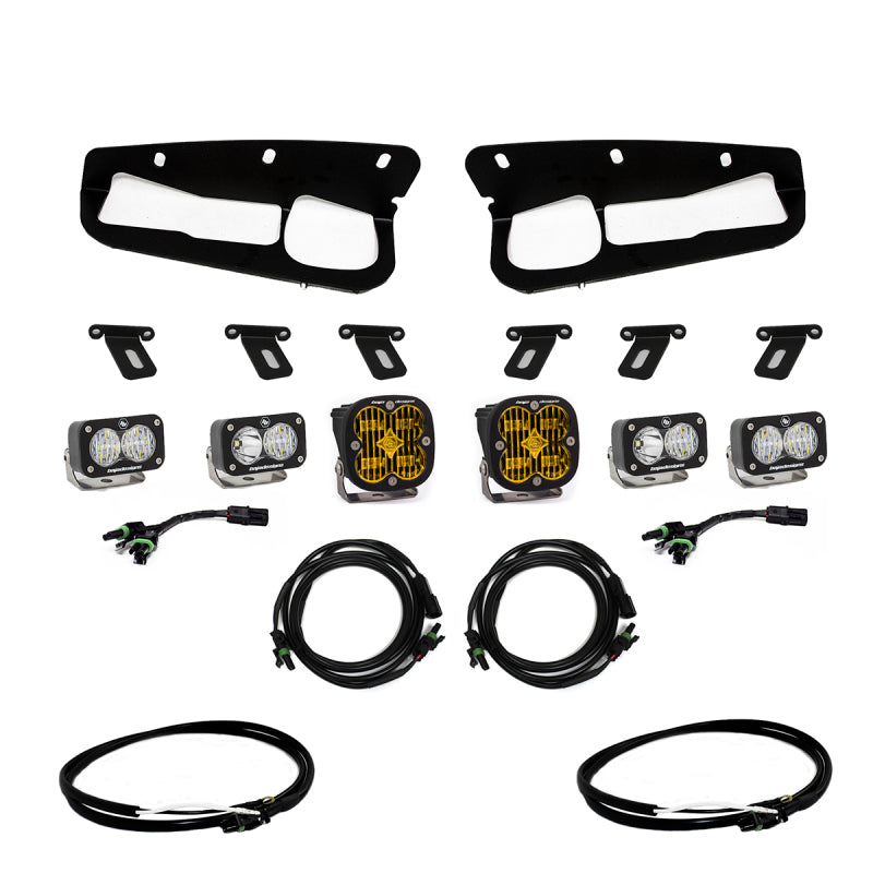 BAJA DESIGNS 2021+ Ford Bronco Amber SAE Fog Pocket Kit w/Upfitter