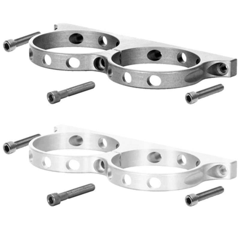 WILWOOD Dual Aluminum Reservoir Lightweight Bracket w/ Mounting Screws - Billet