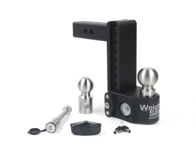 WEIGH SAFE 8in Drop Hitch w/Built-in Scale & 2in Shank (10K/15K GTWR) w/WS05 - Steel