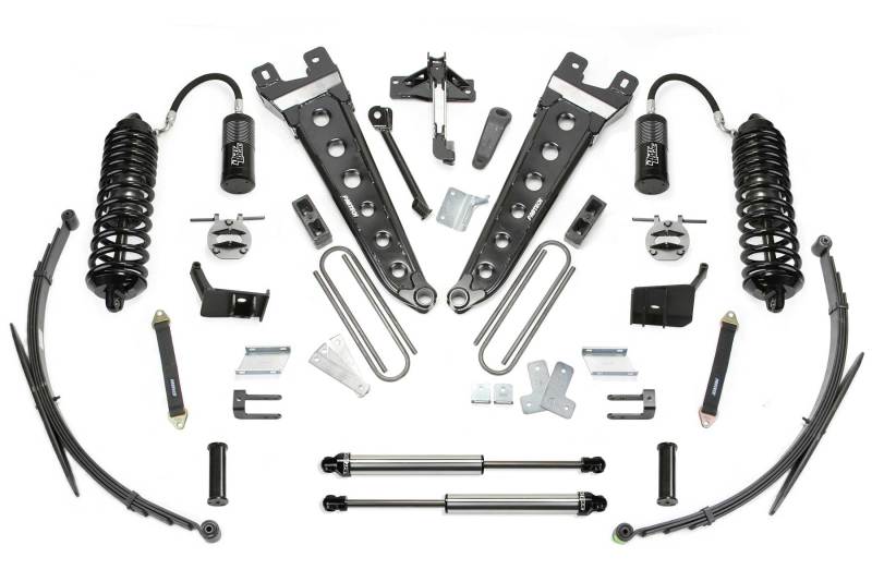 FABTECH 11-16 Ford F250/350 4WD 8in Rad Arm Sys w/4.0 R/R & 2.25 & Rr Lf Sprngs