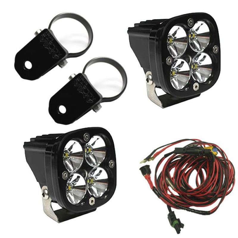 BAJA DESIGNS Squadron Pro LED Light Pods Kit w/A-Pillar Mounts/2.00in Harness