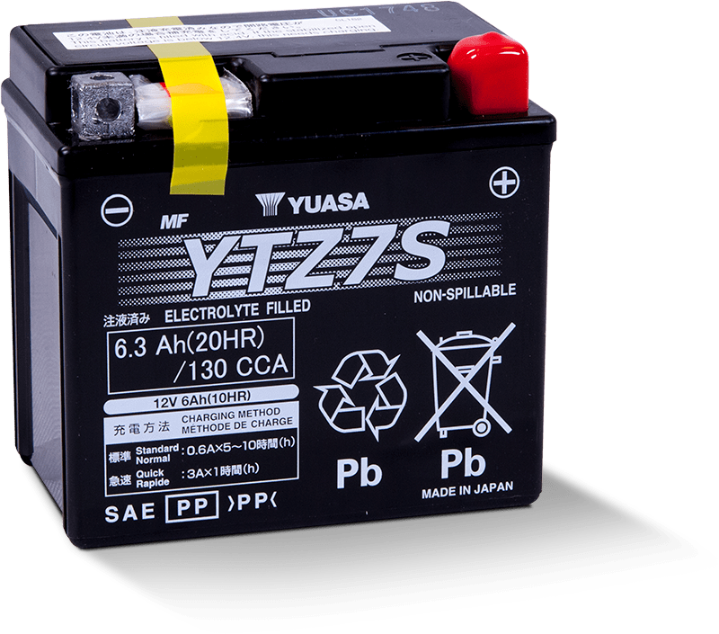 YUASA YTZ7S Maintenance Free AGM 12 Volt Battery