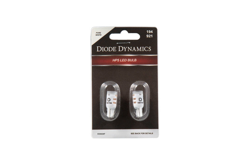 DIODE DYNAMICS 194 LED Bulb HP5 LED Pure - White Short (Pair)