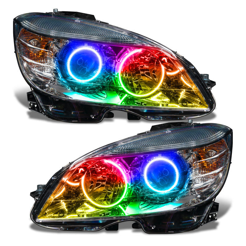 ORACLE 08-11 Mercedes Benz C-Class Pre-Assembled Headlights Chrome Housing w/o Cntrl SEE WARRANTY