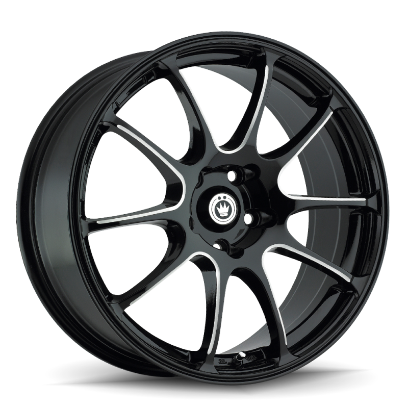 KONIG Illusion 15x6.5 4x100 ET38 Black/Ball Cut Machine