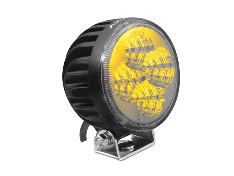 RAXIOM Axial 3-In 4-LED Yellow Beam Round Light Flood Beam Universal (Some Adaptation Required)