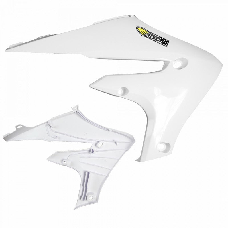 CYCRA 20+ Yamaha WR250F Powerflow Radiator Shrouds - White