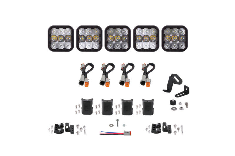 DIODE DYNAMICS SS5 Sport Universal CrossLink 5-Pod Lightbar - White Combo