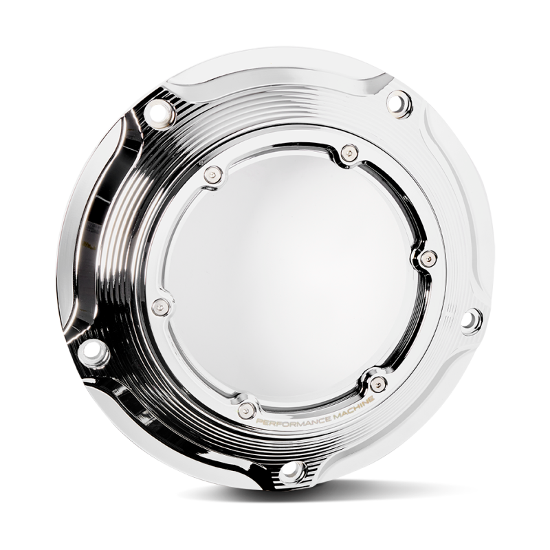 PERFORMANCE MACHINE Vision Derby Cover W/Bezel - Chrome