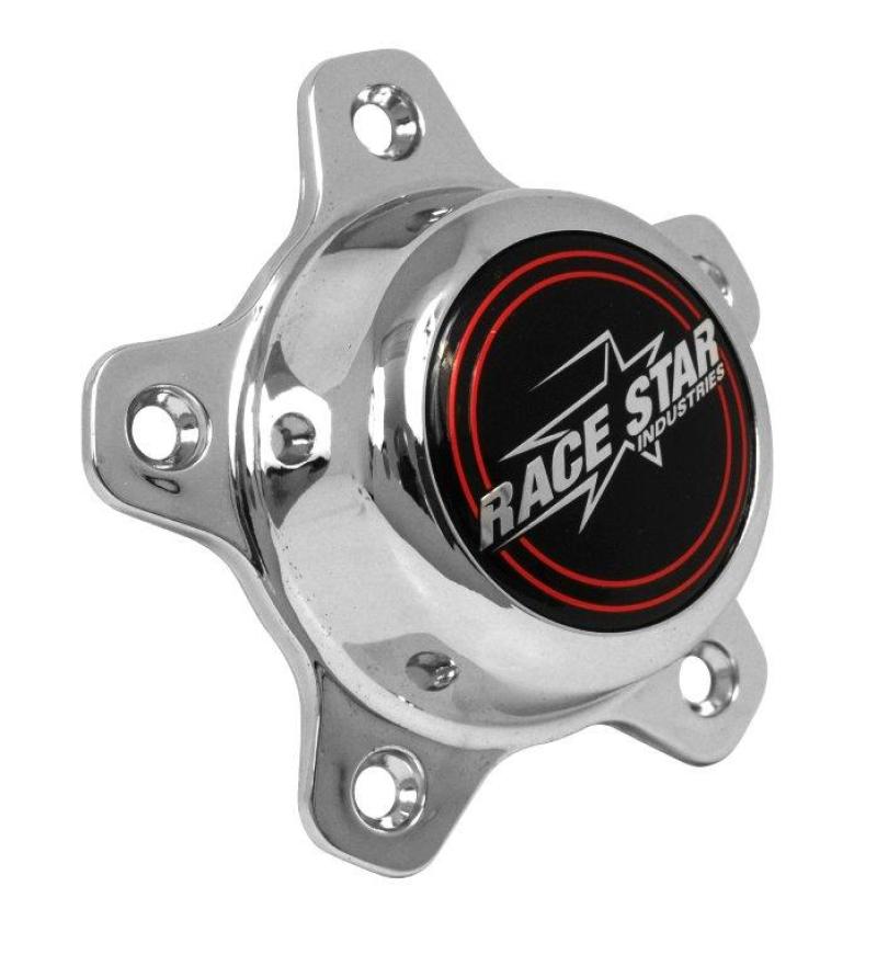 RACE STAR 5 Lug Cap Short Plastic Chrome (incl. Medallion & Screws)