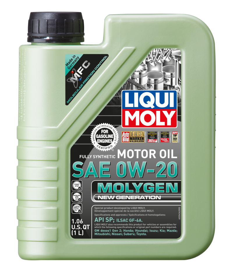 LIQUI MOLY 1L Molygen New Generation Motor Oil SAE 0W20 - CASE OF 6