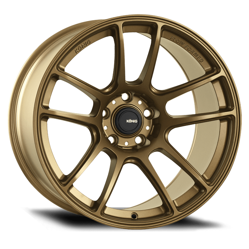 KONIG Heliogram 16X8 4X100 ET38 Matte Bronze Knurled Bead Flow Formed