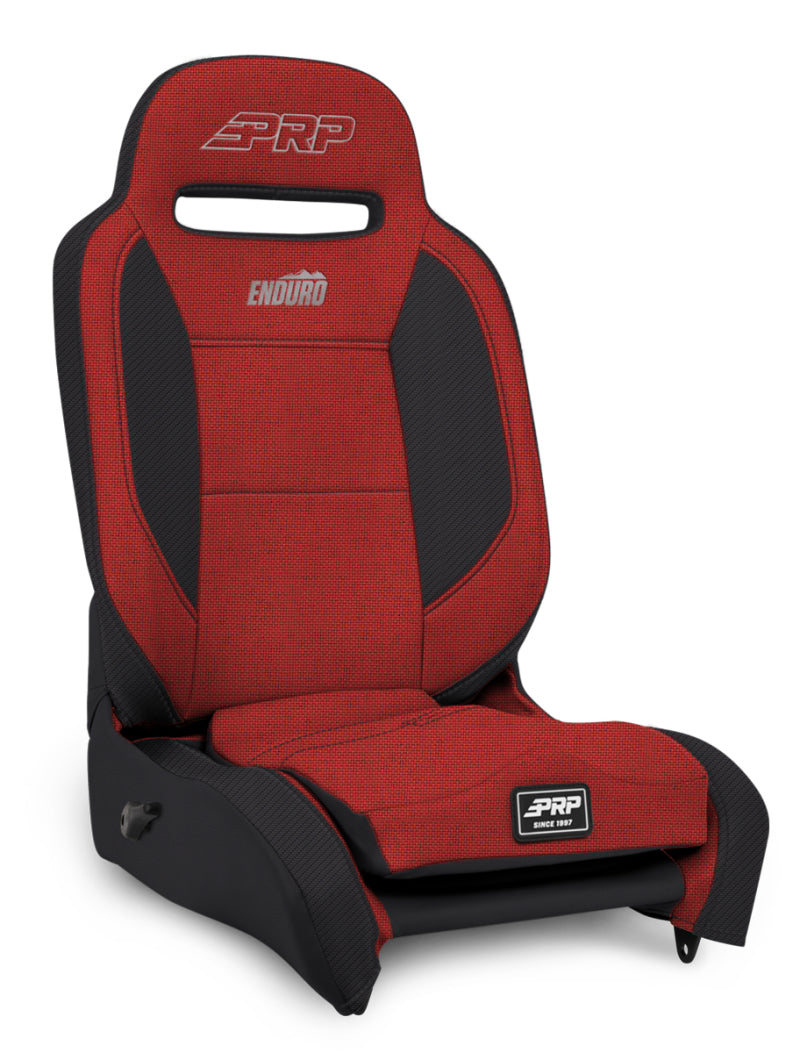 PRP Enduro Elite Reclining Suspension Seat (Driver Side)- Red/Black