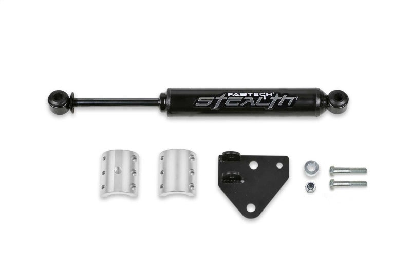 FABTECH 18-21 Jeep JL 4WD Stealth Steering Stabilizer Kit (High Clearance/Non-Stock Height)