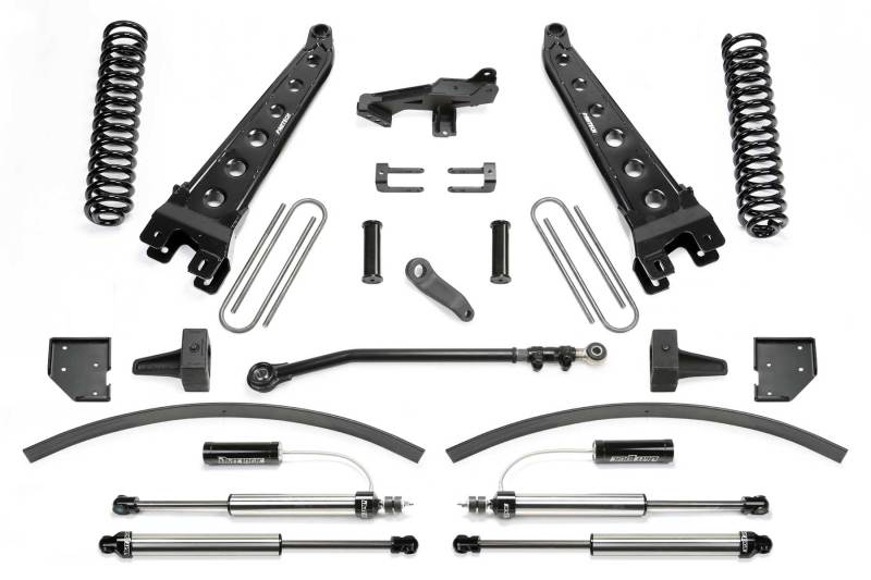 FABTECH 17-21 Ford F250/F350 4WD Diesel 8in Rad Arm Sys w/Coils & Dlss Resi Shks