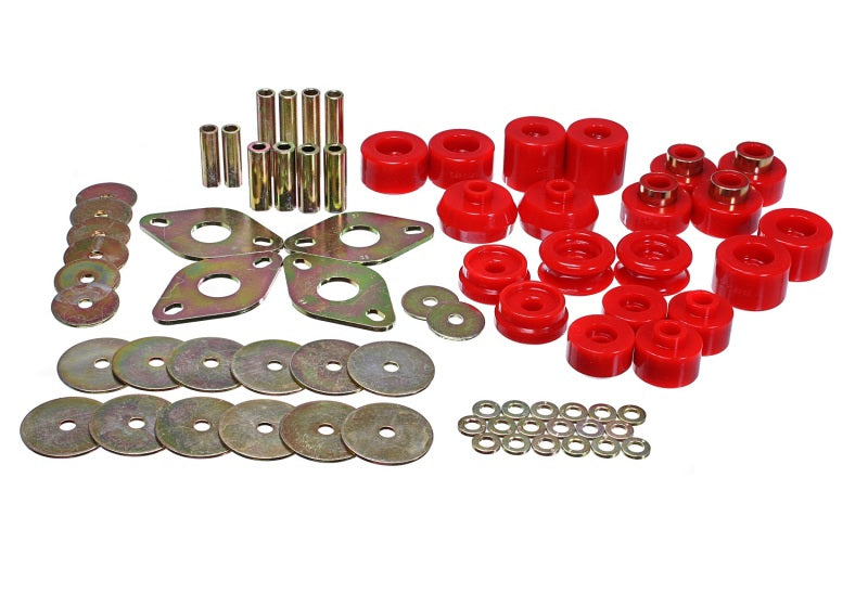 ENERGY SUSPENSION 00-02 Toyota 4-Runner 2WD/4WD Red Body Mount Bushing Set