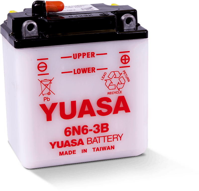 YUASA 6N6-3B Conventional 6 Volt Battery