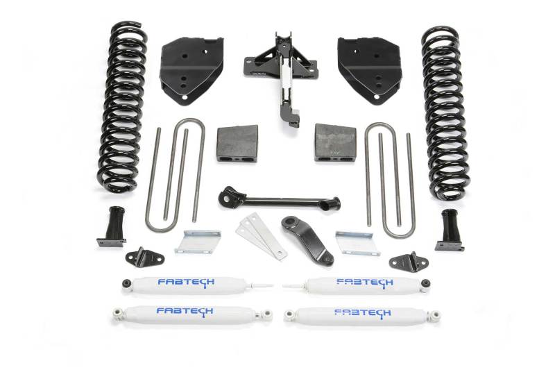 FABTECH 17-21 Ford F250/F350 4WD Gas 4in Basic Sys w/Perf Shks