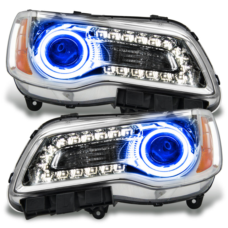 ORACLE 11-14 Chrysler 300C NON HID LED Halo Headlights Chrome Housing - Blue SEE WARRANTY