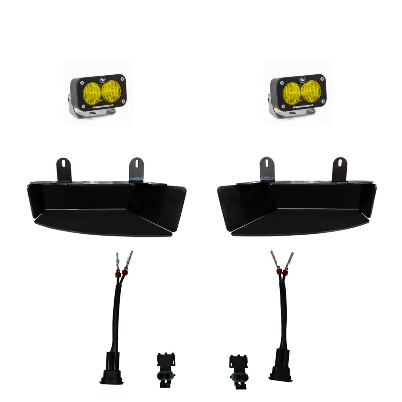 BAJA DESIGNS 2019+ Ram 2500/3500 S2 Wide Cornering Fog kit - Amber