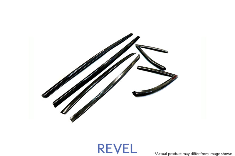 REVEL GT Dry Carbon Door Window Moulding Cover 2020 Toyota GR Supra - 6 Pieces