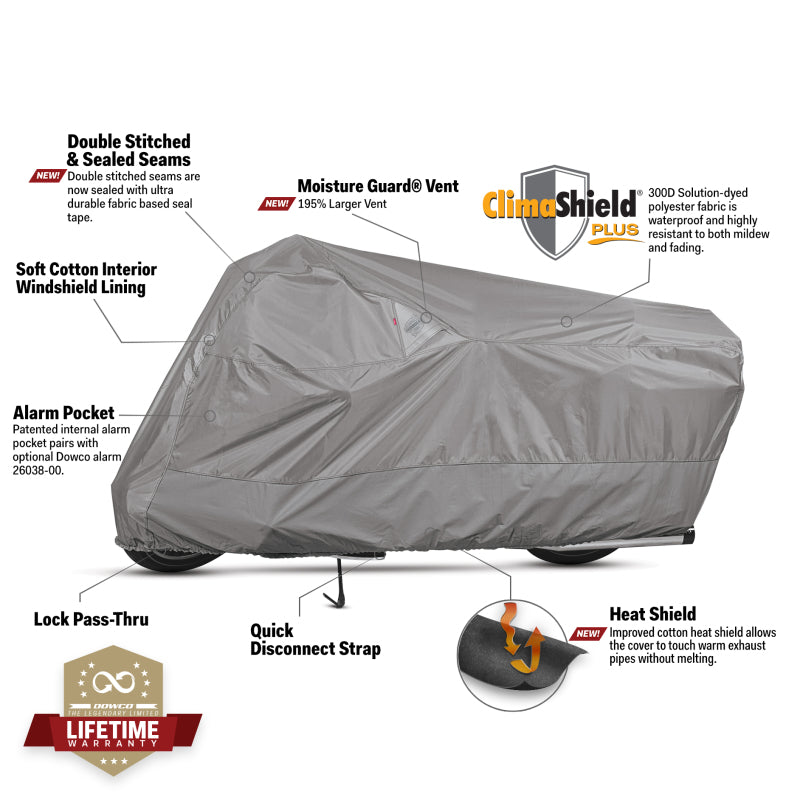 DOWCO Adventure Touring WeatherAll Plus Motorcycle Cover - Gray