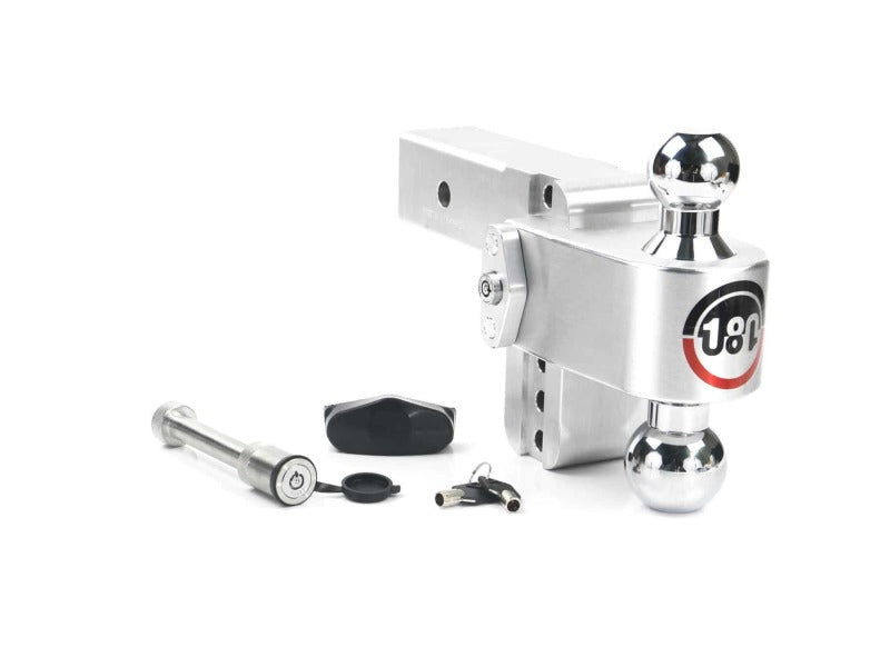 WEIGH SAFE 180 Hitch 4in Drop Hitch & 2.5in Shank (10K/18.5K GTWR) w/WS05 - Aluminum