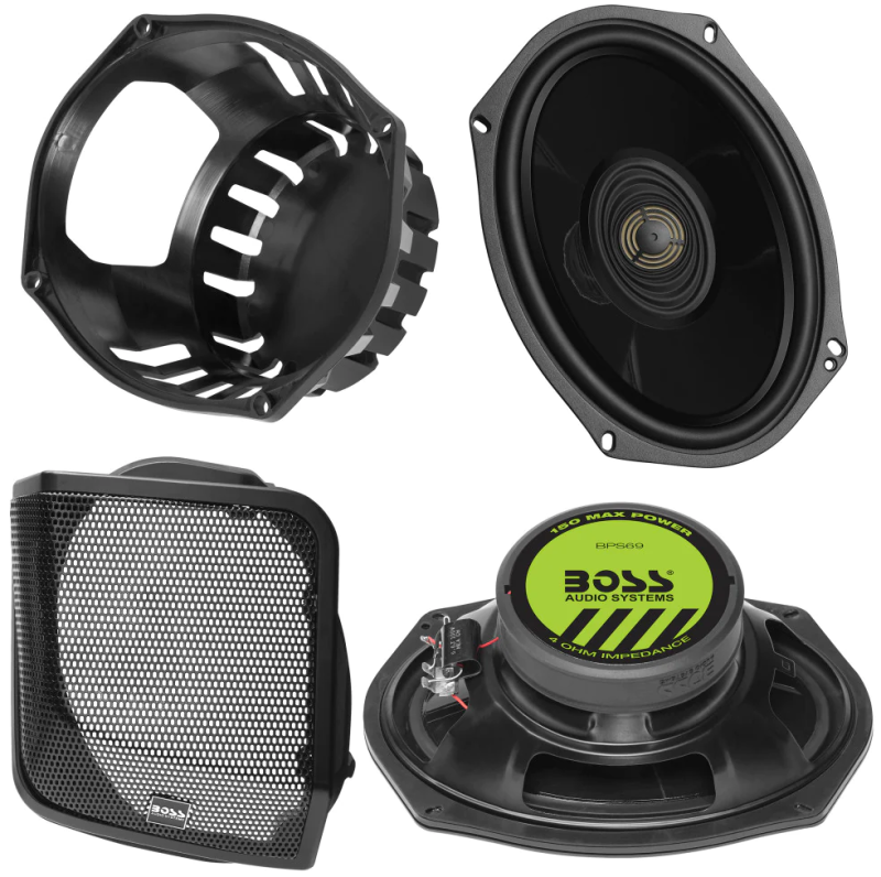 BOSS AUDIO Systems Harley Davidson 6 x 9 Inch Saddlebag Speaker Kit