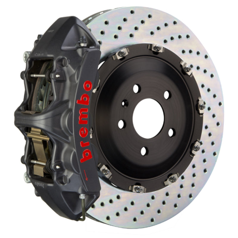 BREMBO 04-11 612 Scaglietti Front GTS BBK 6 Piston Cast 380x34 2pc Rotor Drilled-Black HA