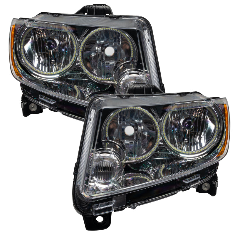 ORACLE 11-13 Jeep Grand Cherokee Pre-Assembled Halo Headlights (Non HID) Chrome - UV/Purple