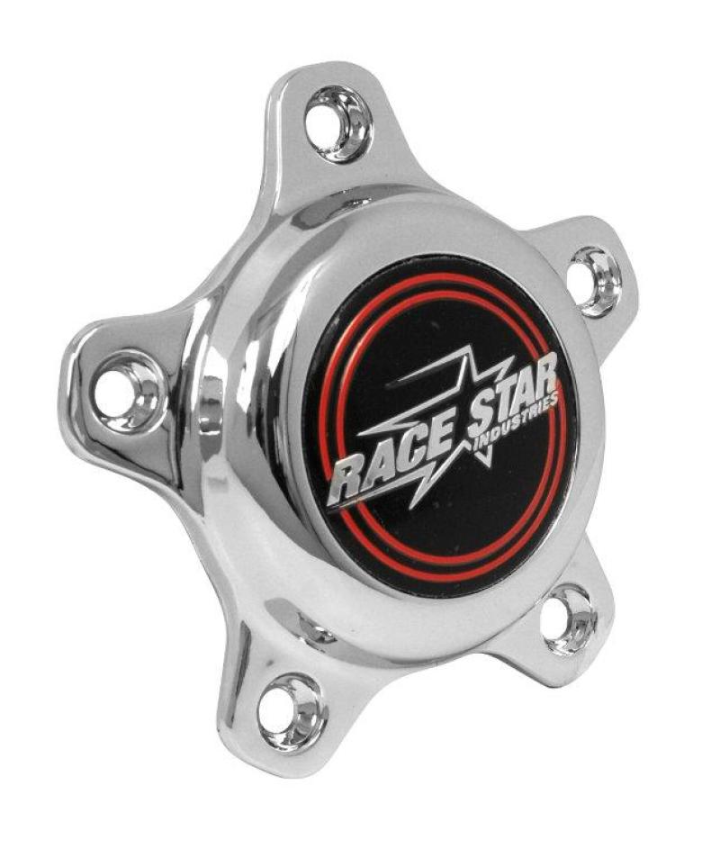 RACE STAR 5 Lug Cap Tall Plastic Chrome (incl. Medallion & Screws)