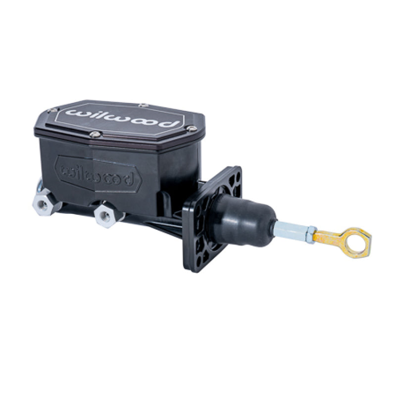 WILWOOD Compact Tandem Master Cylinder w/ Mopar 4 Bolt Flange w/ Pushrod 15/16in Bore - Black