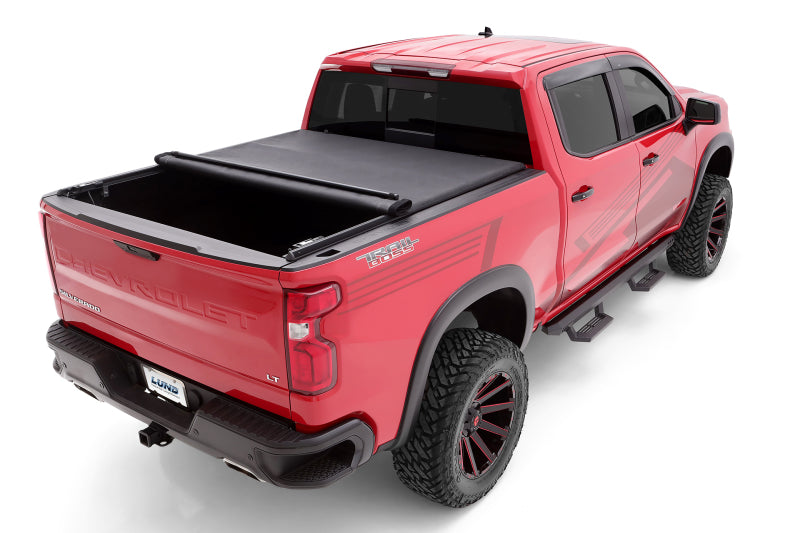 LUND 19-23 Chevrolet Silverado 1500 (5.5ft. Bed) Genesis Elite Roll Up Tonneau Cover - Black