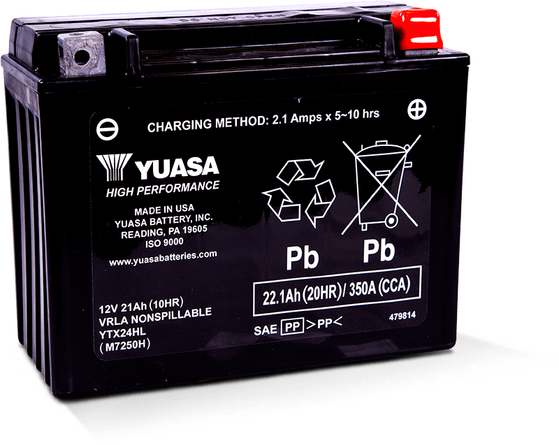 YUASA YTX24HL Maintenance Free AGM 12 Volt Battery