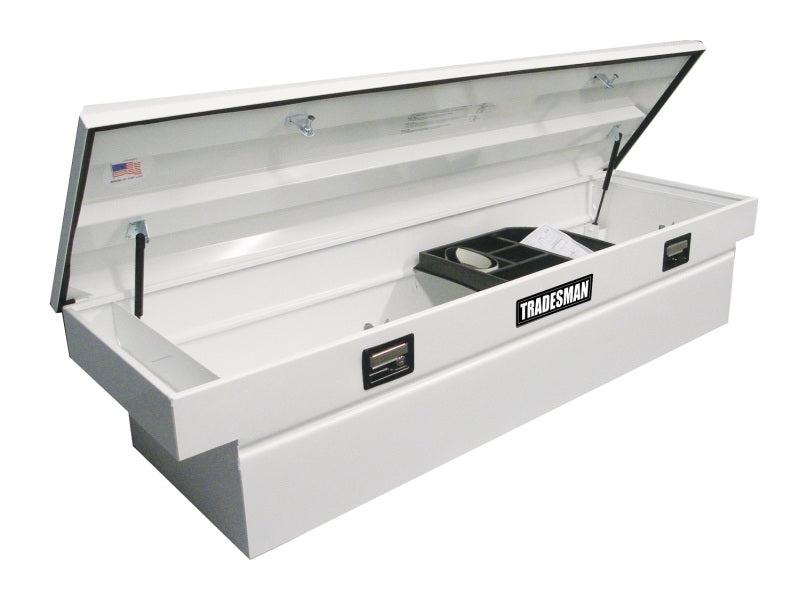 TRADESMAN Steel Cross Bed Truck Tool Box (70in.) - White