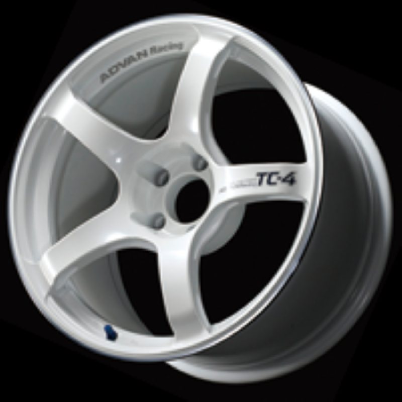 ADVAN TC4 17x7.5 +43 5-112 Racing White Metallic & Ring Wheel